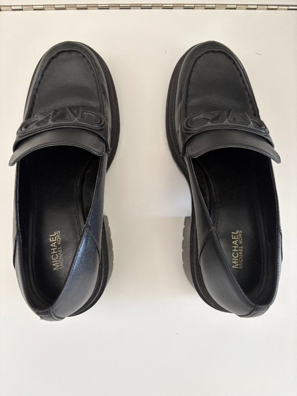 MICHAEL Michael Kors Chunky Leather Lug Sole Loafers Sz 8.5